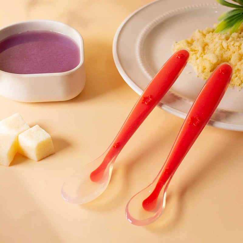 Cuillères Bébé Silicone x2