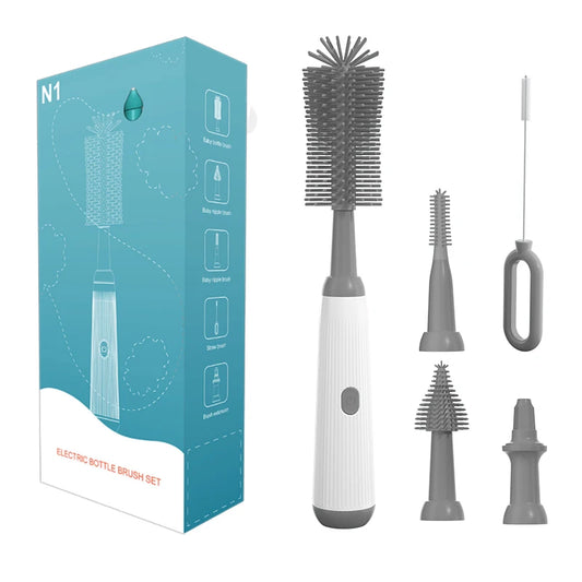 Ensemble de brosses électriques pour biberon Bébé – Silicone - Multi-Usage
