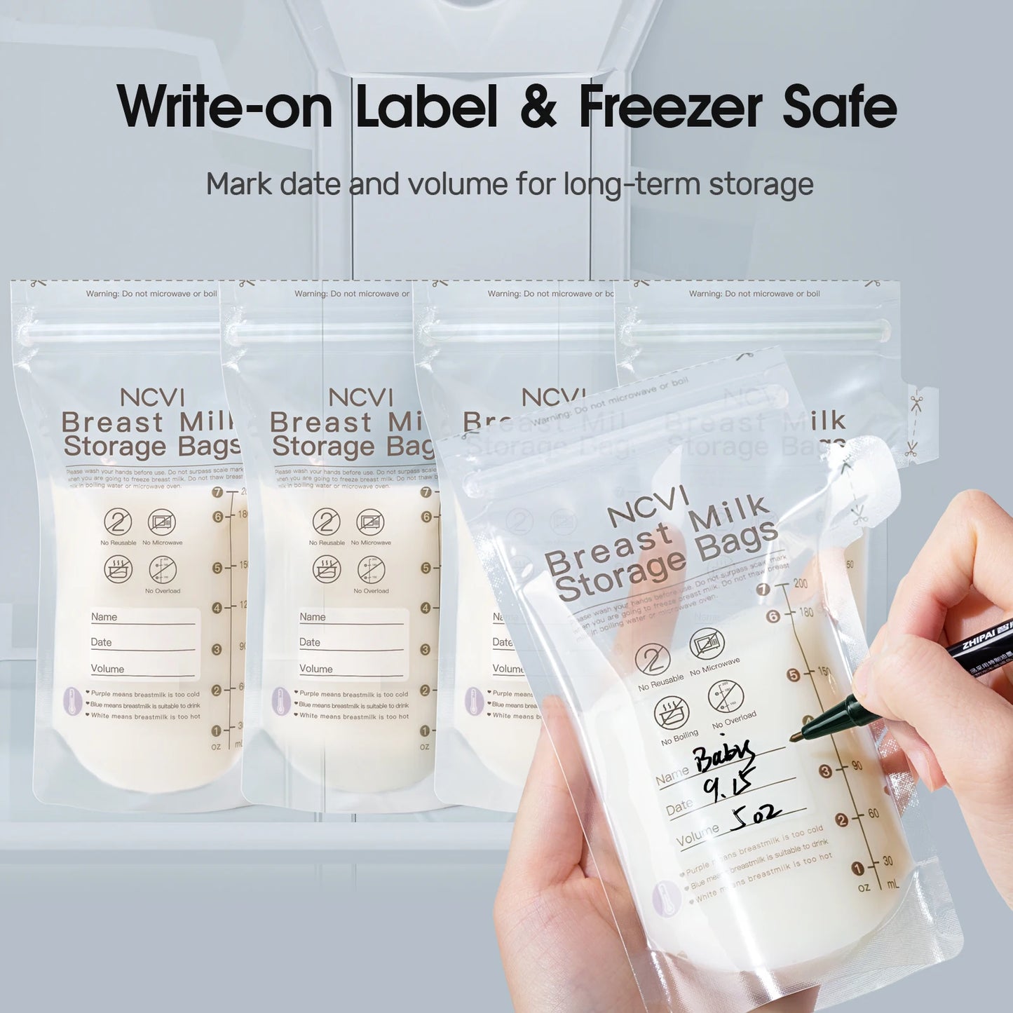 Sachets de Conservation de Lait Maternel 200ml