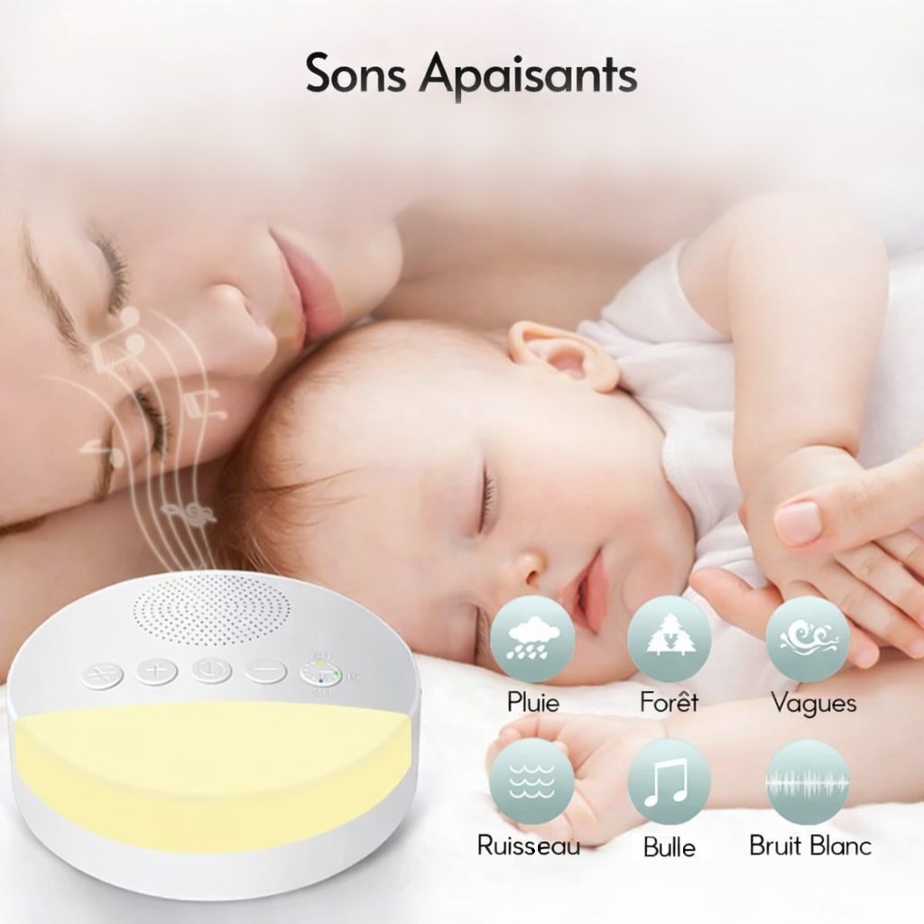 Veilleuse à bruit blanc - Minuterie - Rechargeable USB