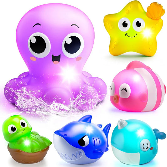 Jouets de Bain Lumineux Animaux Marins – LED Automatique
