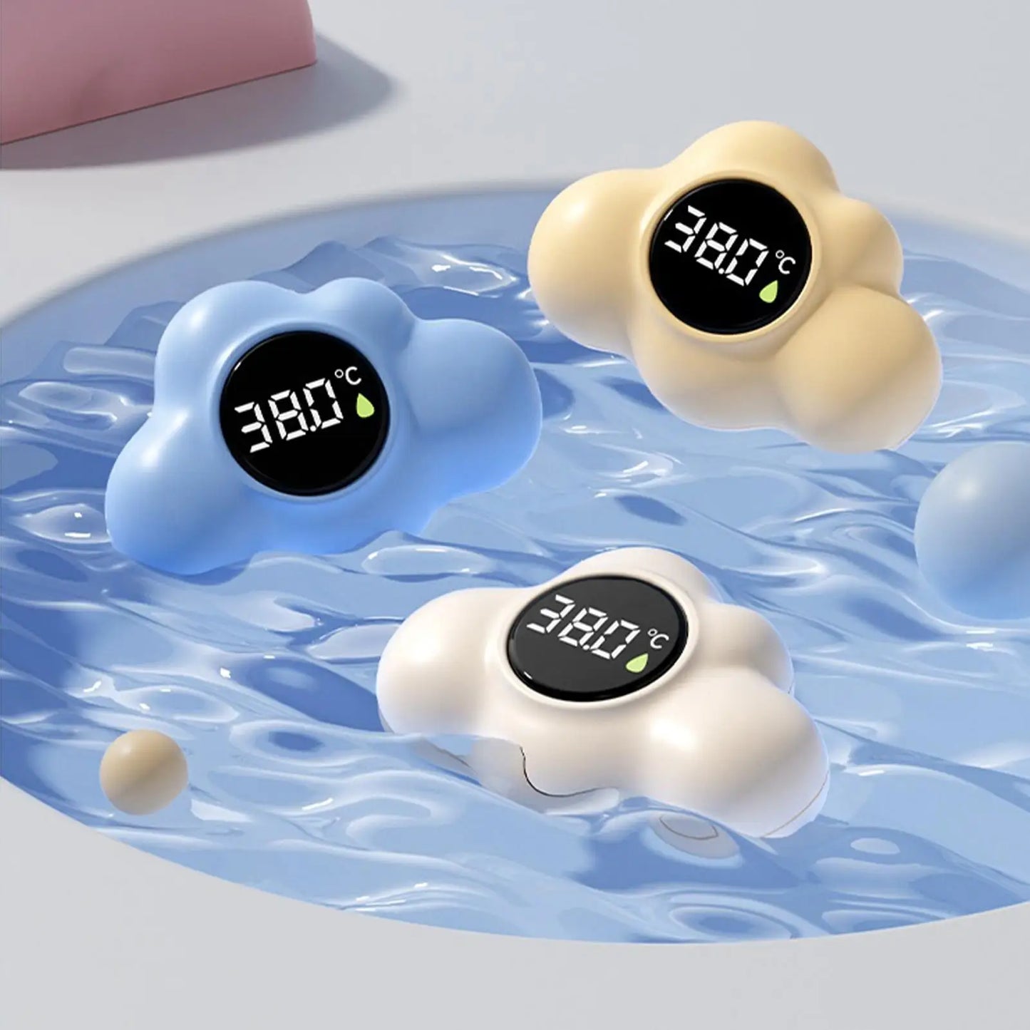 Thermomètre de Bain Bébé à écran LED Flottant