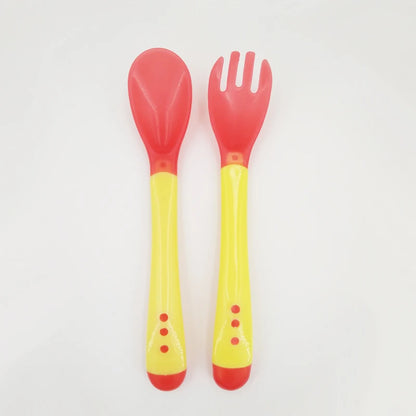 Set Repas Apprentissage bébé avec Cuillère Thermosensible