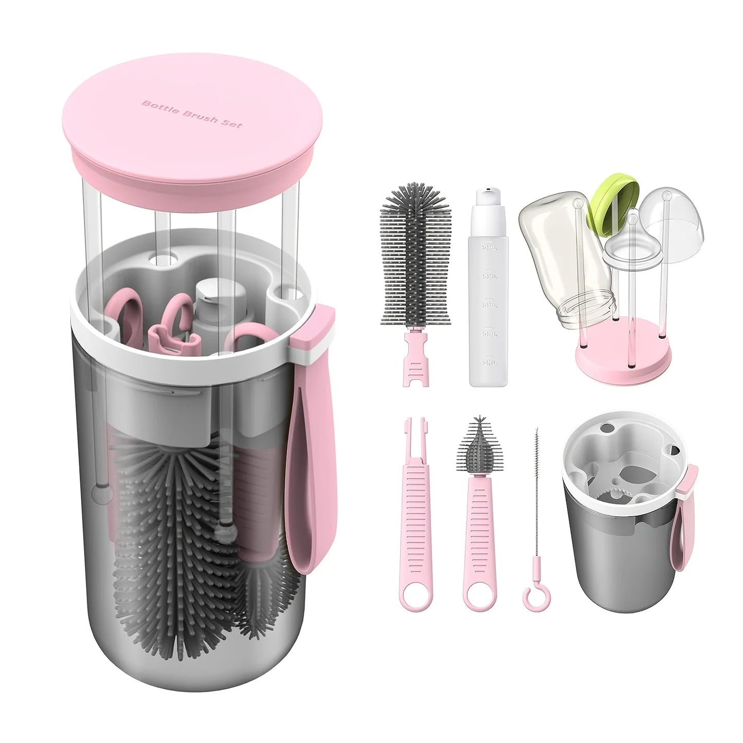 Kit Brosse Biberon Portable – Égouttoir & Accessoires