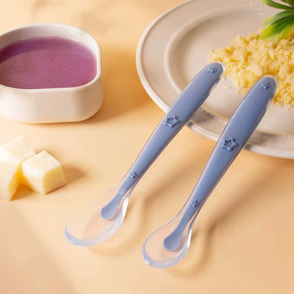 Cuillères Bébé Silicone x2