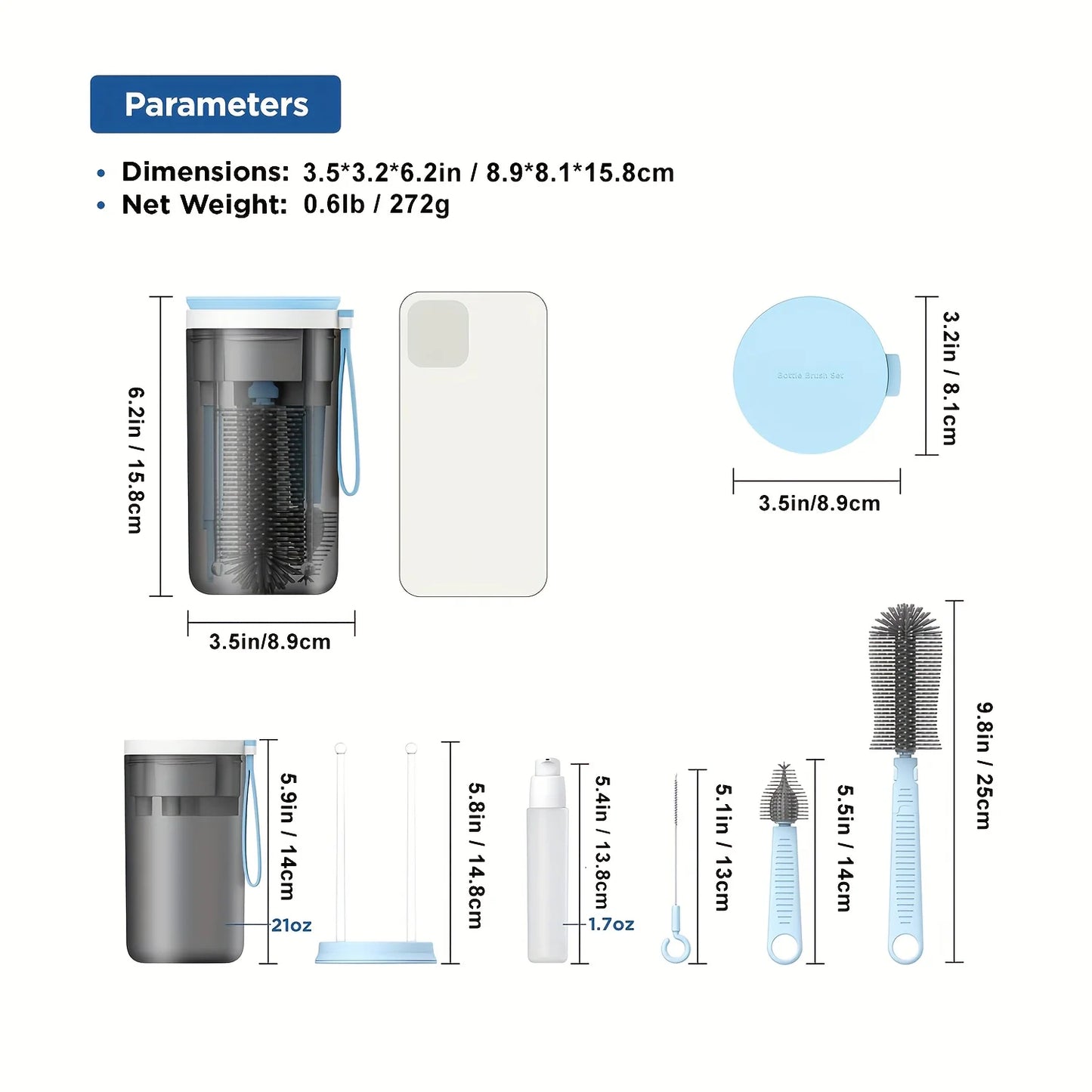 Kit Brosse Biberon Portable – Égouttoir & Accessoires