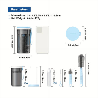 Kit Brosse Biberon Portable – Égouttoir & Accessoires
