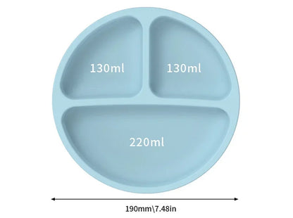 Assiette Bébé Anti-Renversement avec Compartiments