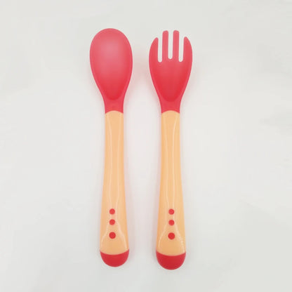 Set Repas Apprentissage bébé avec Cuillère Thermosensible