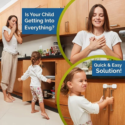 Loquet de Sécurité Bébé Réglable – Protection Enfant pour Placards et Tiroirs