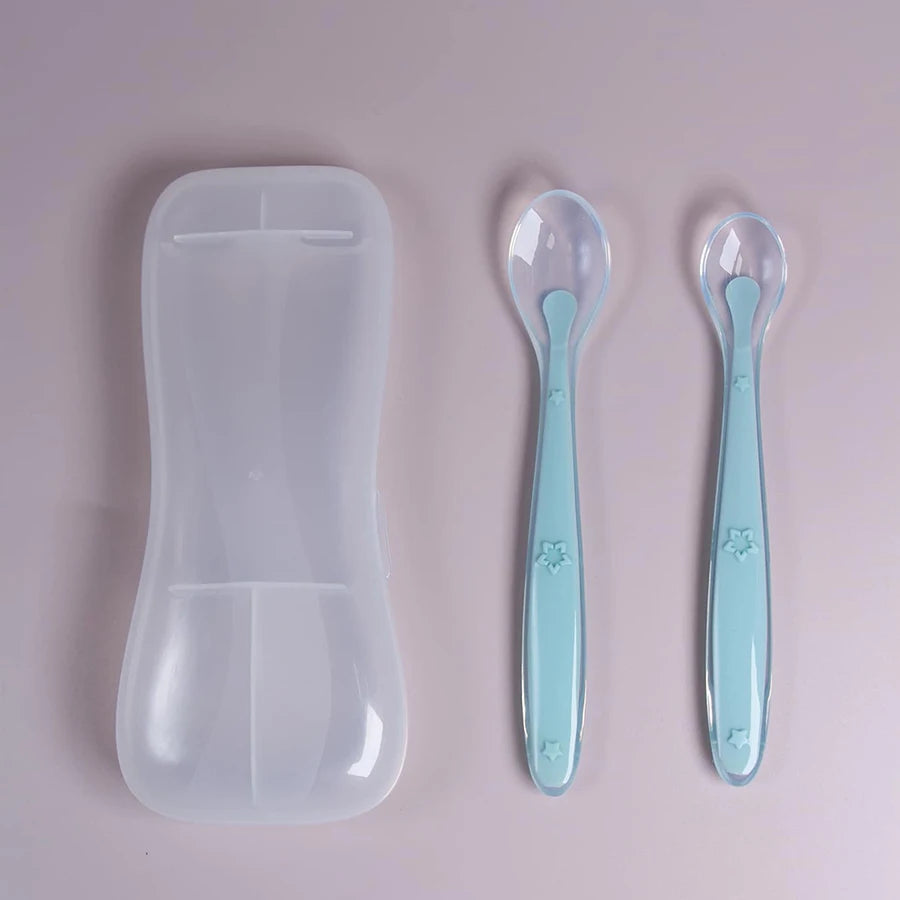 Cuillères Bébé Silicone x2