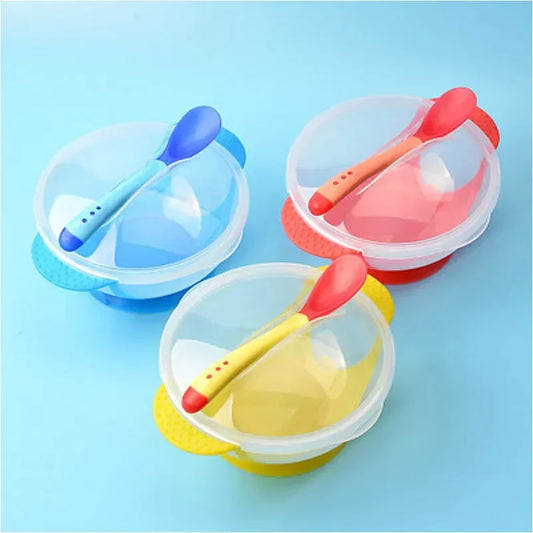 Set Repas Apprentissage bébé avec Cuillère Thermosensible