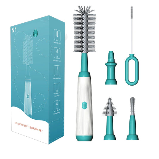Ensemble de brosses électriques pour biberon Bébé – Silicone - Multi-Usage