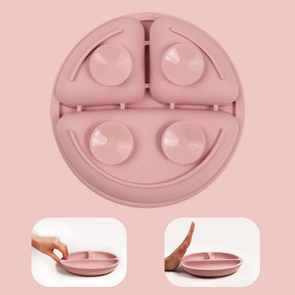 Assiette Bébé Anti-Renversement avec Compartiments