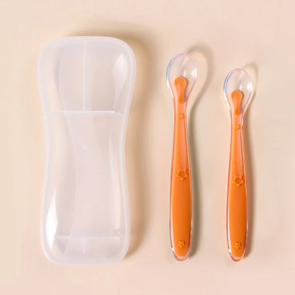 Cuillères Bébé Silicone x2
