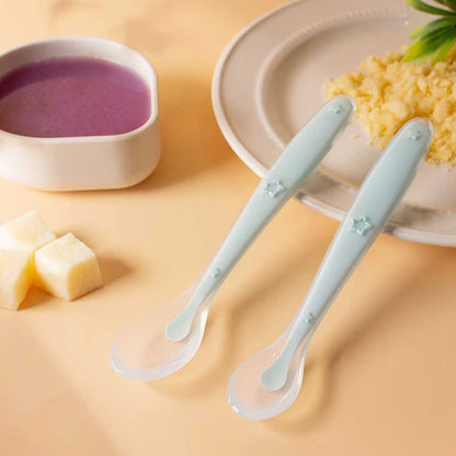 Cuillères Bébé Silicone x2