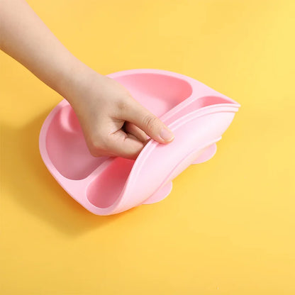 Assiette Bébé Anti-Renversement avec Compartiments