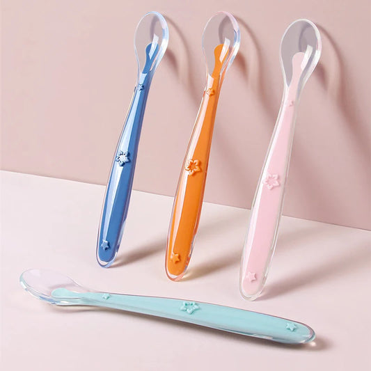 Cuillères Bébé Silicone x2