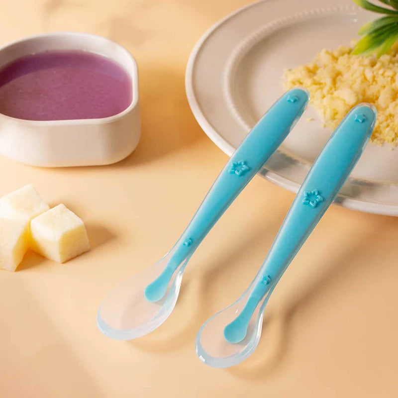 Cuillères Bébé Silicone x2