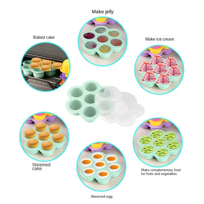 Moule Silicone Multi-Portions diversification alimentaire – Congélation de Repas & Compotes Sans BPA