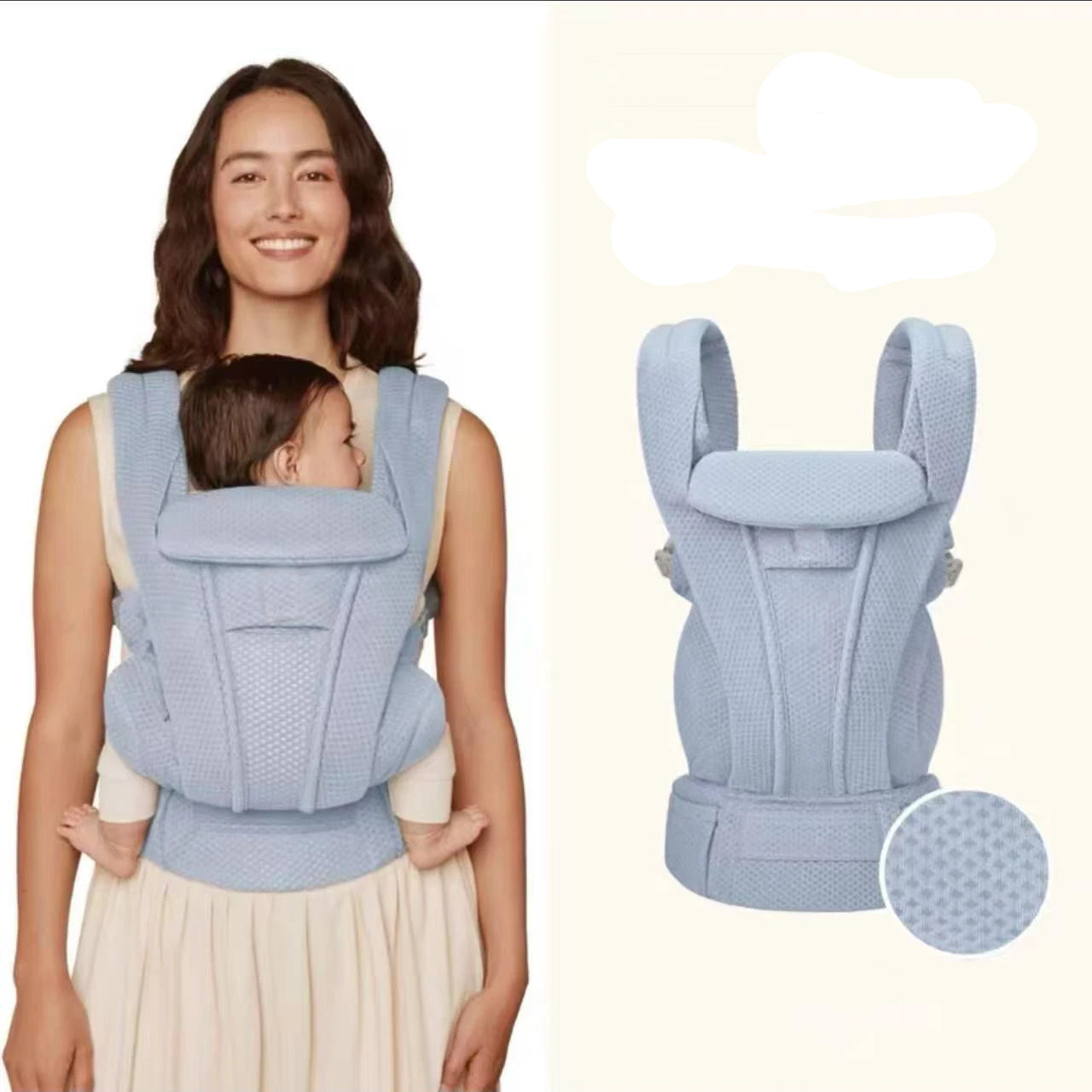 Porte-Bébé Ergonomique Deluxe – Multi-Positions Avant & Dos – Confort Renforcé 0-36 Mois (Jusqu’à 20kg)