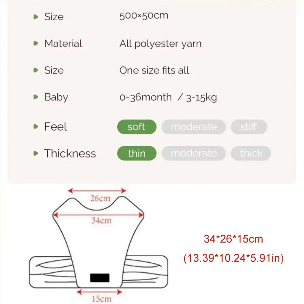 Porte-Bébé Écharpe Ergonomique – Portage Ventral Confort & Allaitement – Nouveau-né à 36 Mois