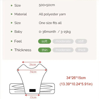 Porte-Bébé Écharpe Ergonomique – Portage Ventral Confort & Allaitement – Nouveau-né à 36 Mois