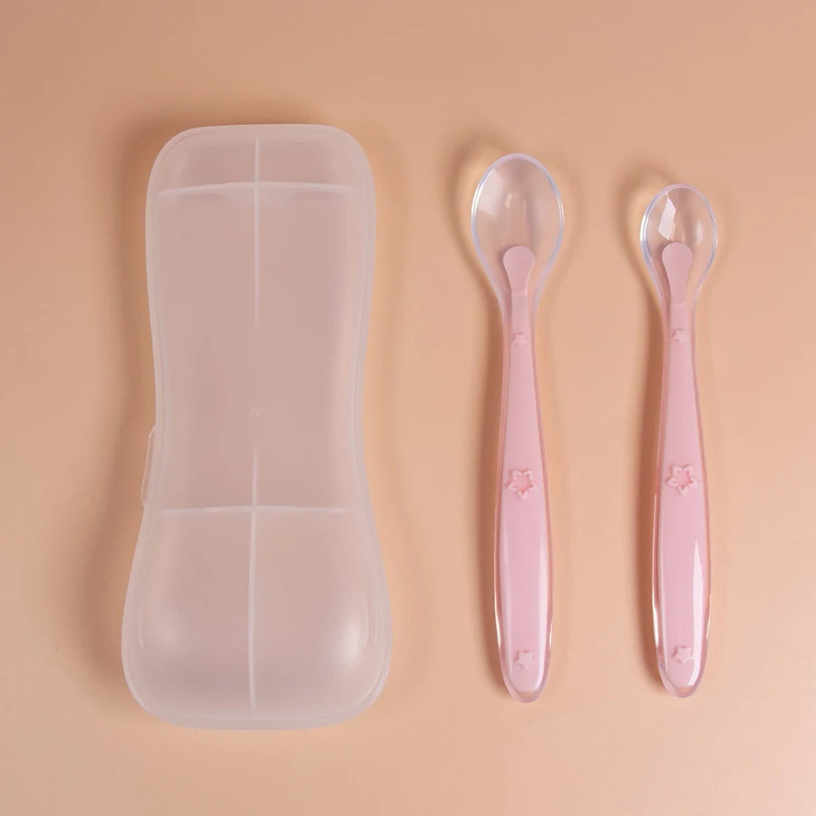 Cuillères Bébé Silicone x2