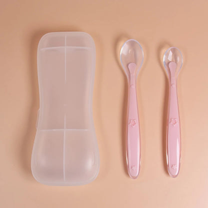 Cuillères Bébé Silicone x2