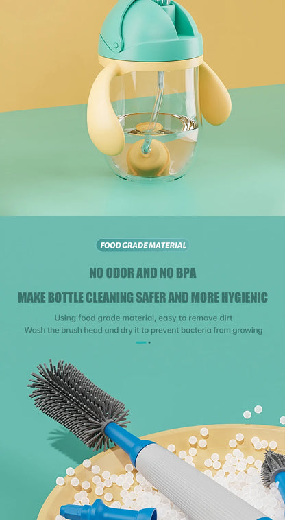 Ensemble de brosses électriques pour biberon Bébé – Silicone - Multi-Usage