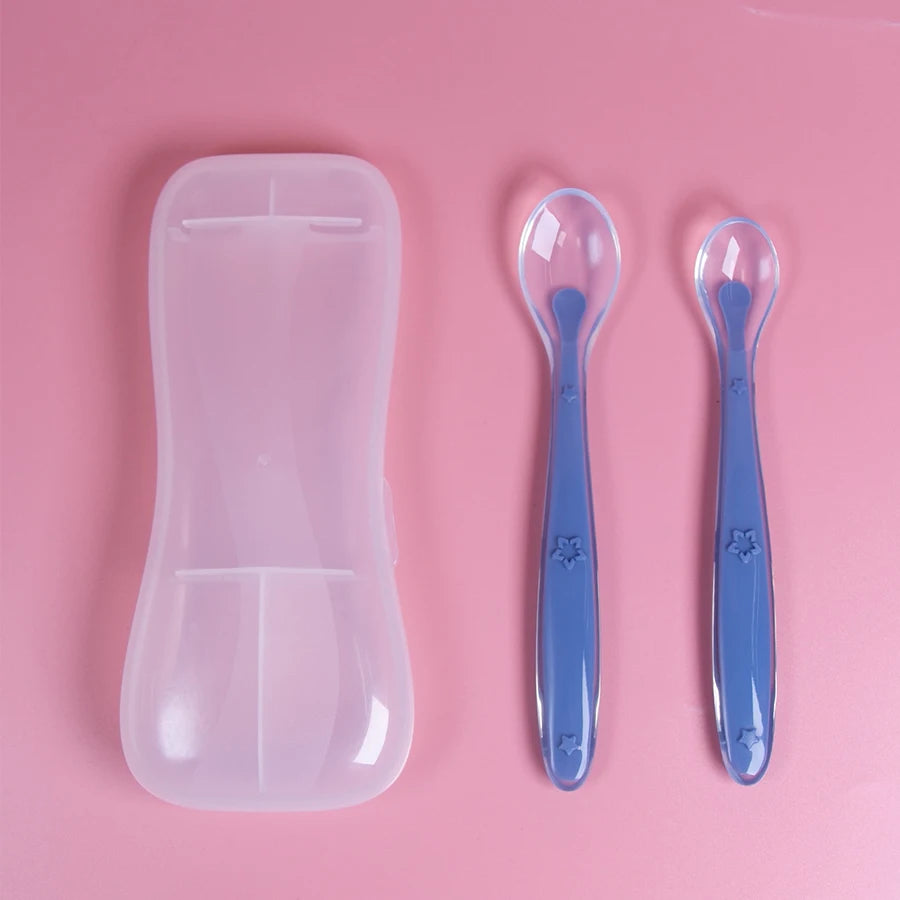 Cuillères Bébé Silicone x2