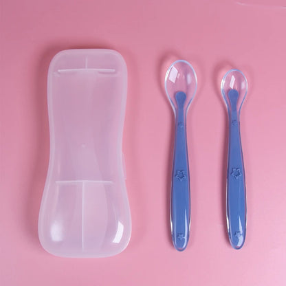 Cuillères Bébé Silicone x2