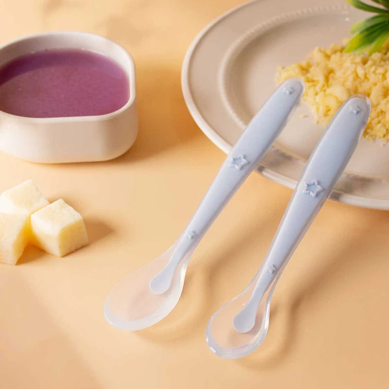 Cuillères Bébé Silicone x2