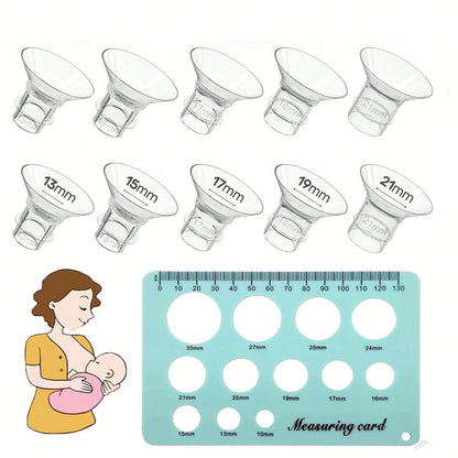 Kit de Mesure et Inserts pour Tire-Lait – 10 Pièces Silicone (13 à 21 mm)