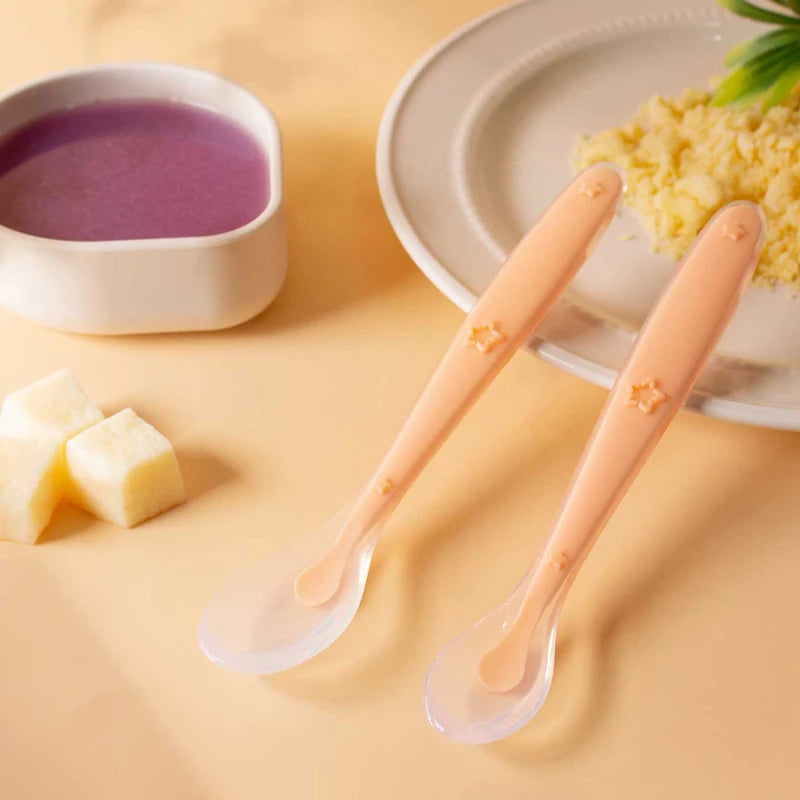 Cuillères Bébé Silicone x2