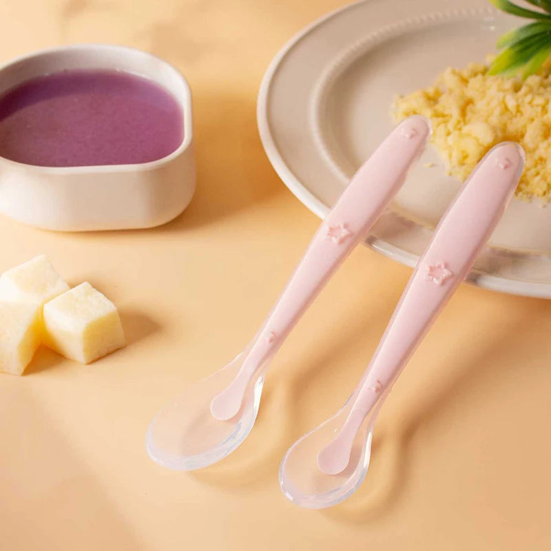 Cuillères Bébé Silicone x2