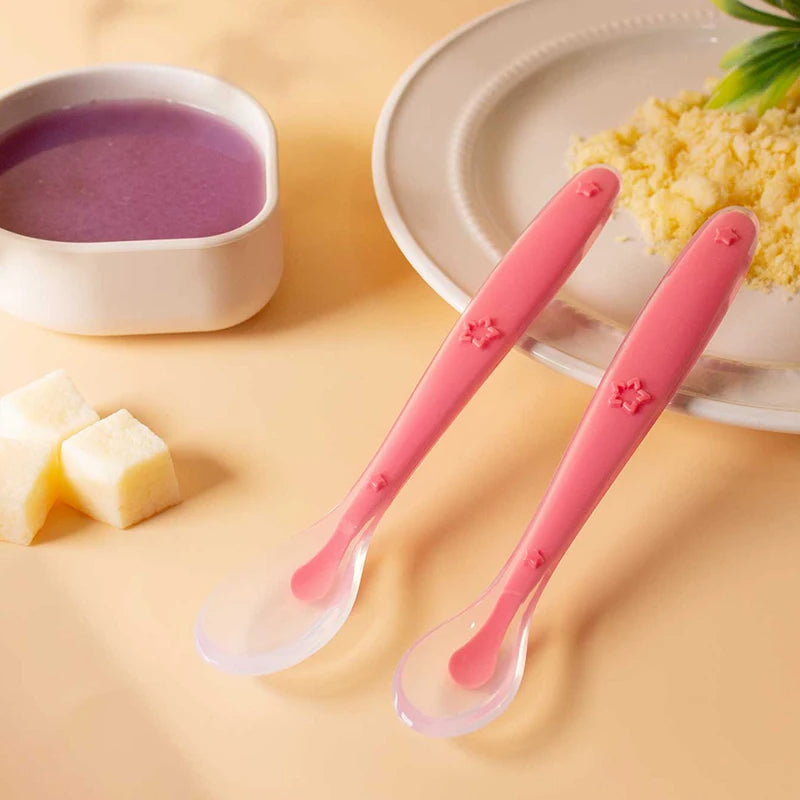 Cuillères Bébé Silicone x2