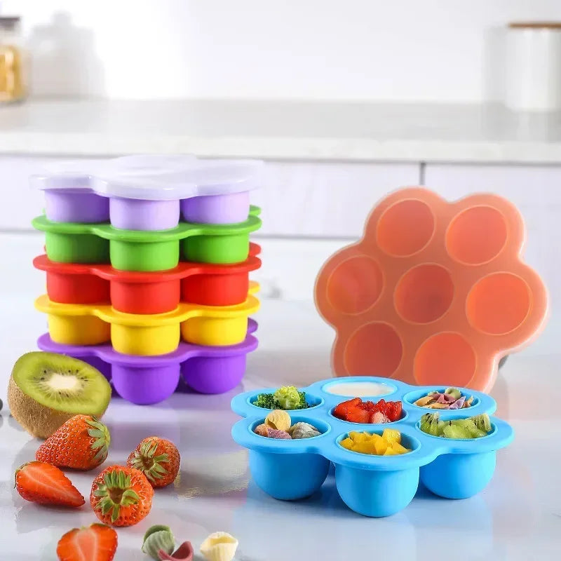 Moule Silicone Multi-Portions diversification alimentaire – Congélation de Repas & Compotes Sans BPA