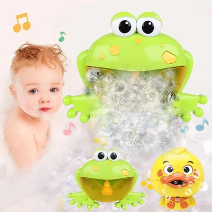 Jouet de Bain Bébé Machine à Bulles Musicale – Canard & Grenouille – Jeu de Bain Ludique et Sensoriel