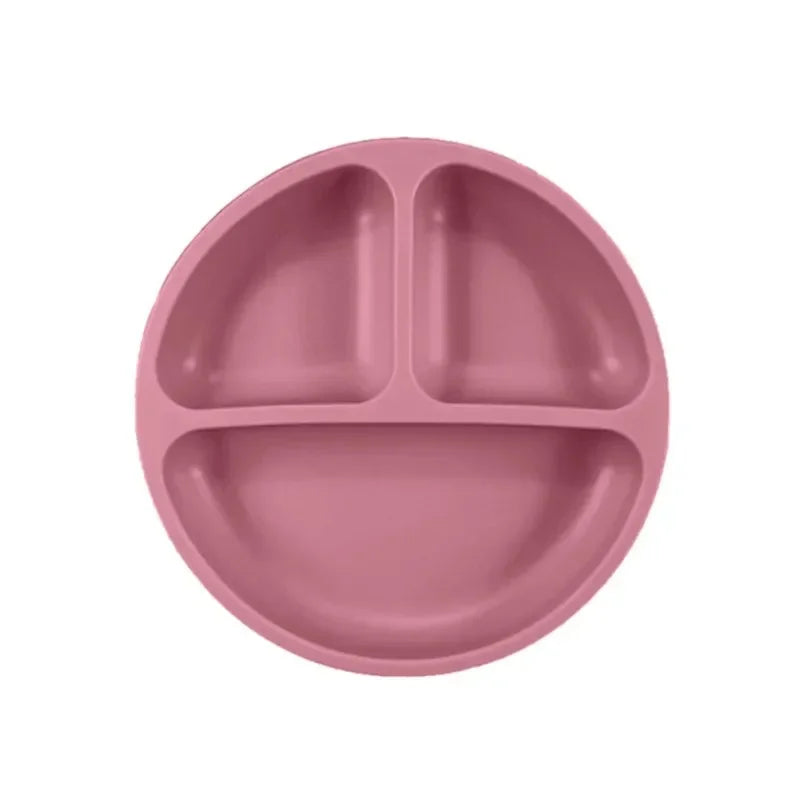 Assiette Bébé Anti-Renversement avec Compartiments