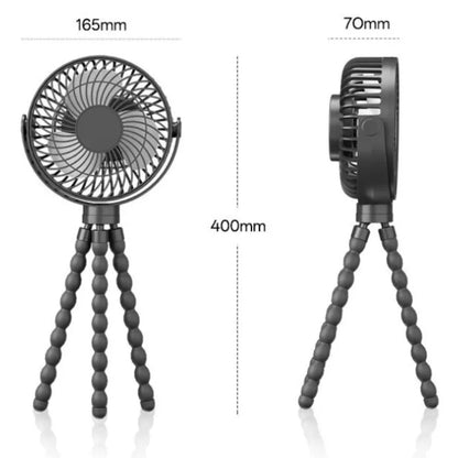 Mini Ventilateur Bébé – Trépied Flexible 360°, 3 Vitesses