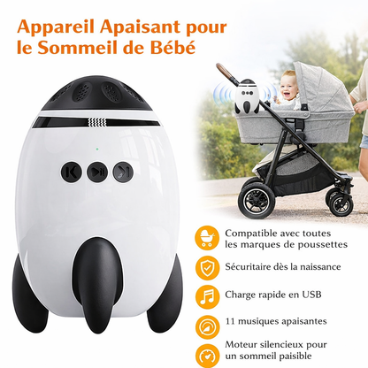 Berceur à Vibrations Portable pour Poussette et Lit à Barreaux – Aide au Sommeil Bébé